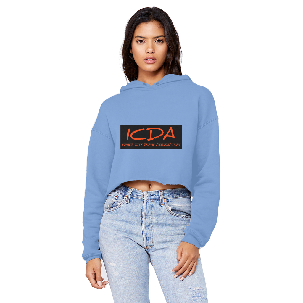 undefined Cropped Raw Edge Boyfriend Hoodie