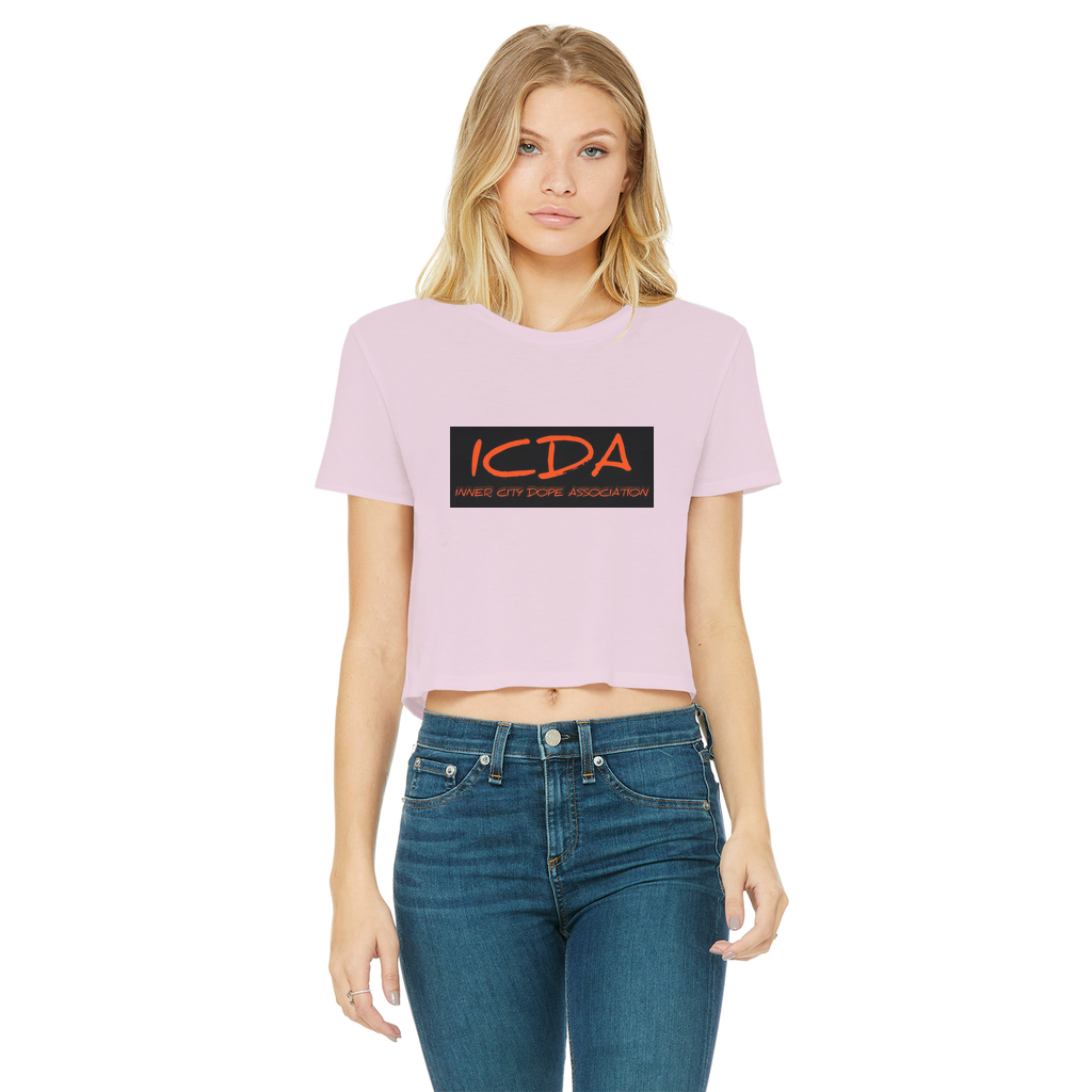 undefined ICDA Women's Cropped Raw Edge T-Shirt