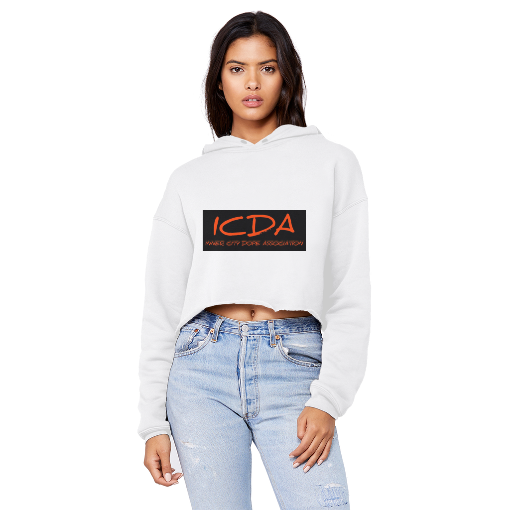 undefined Cropped Raw Edge Boyfriend Hoodie