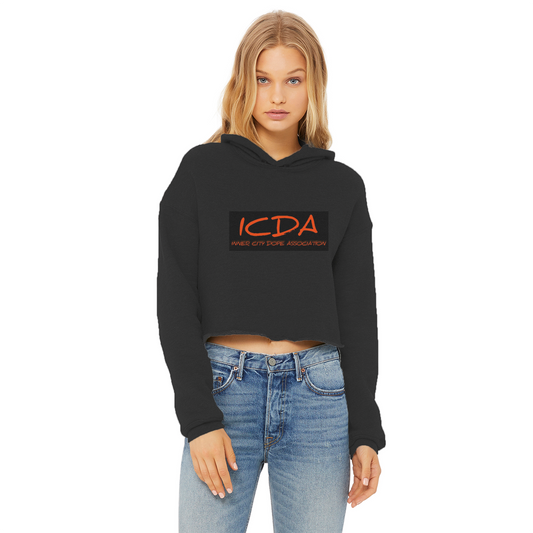 undefined ICDA Ladies Cropped Raw Edge Hoodie