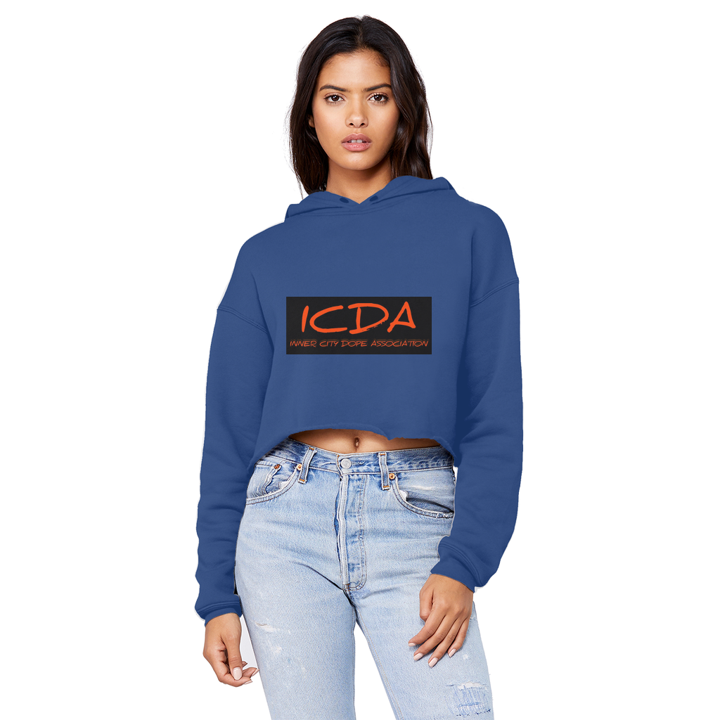 undefined Cropped Raw Edge Boyfriend Hoodie