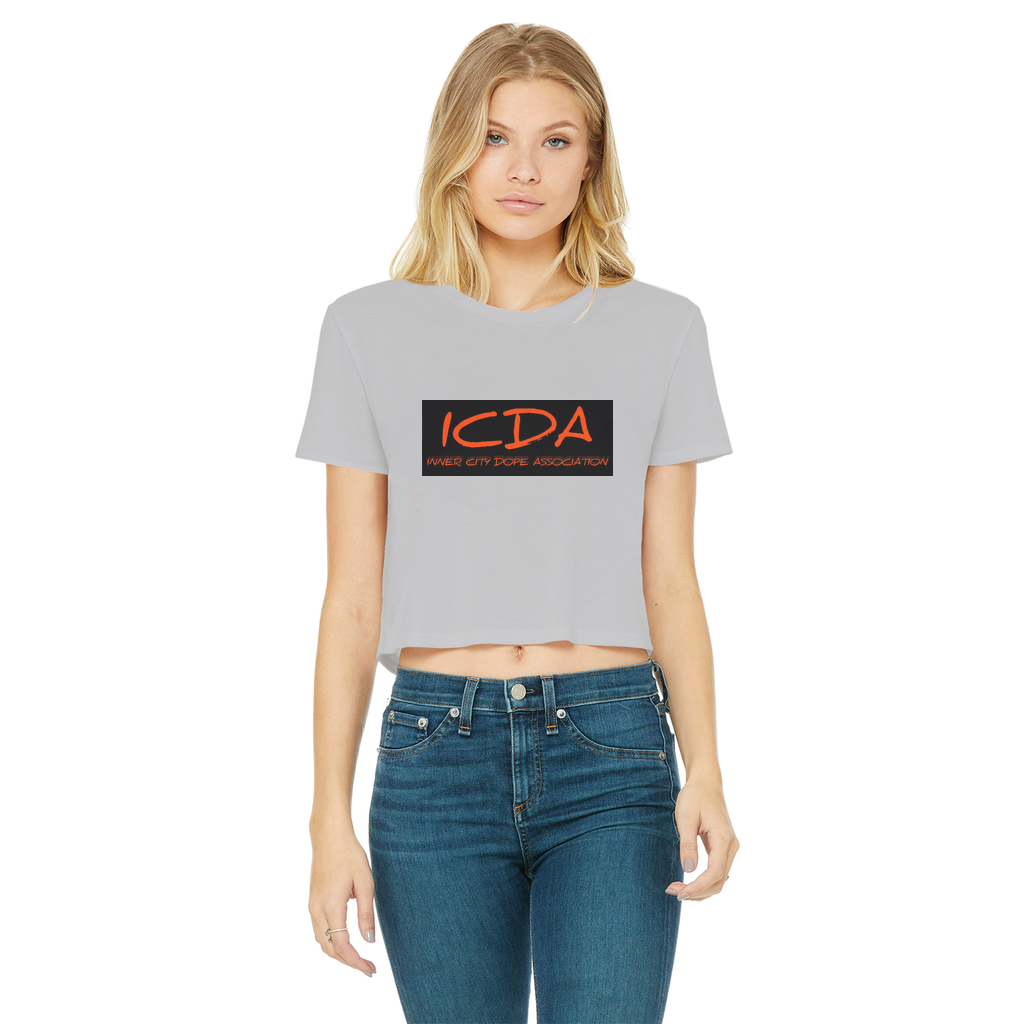 undefined ICDA Women's Cropped Raw Edge T-Shirt