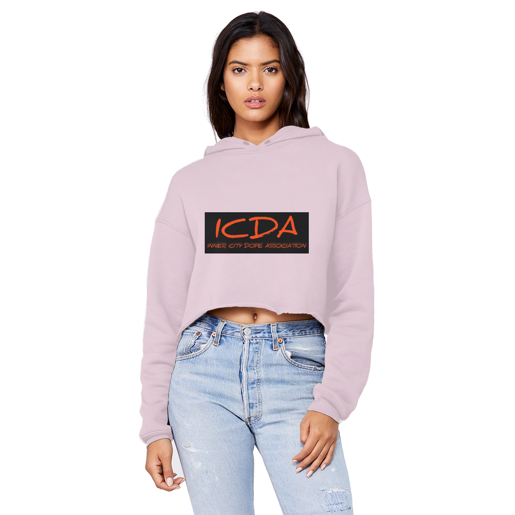 undefined Cropped Raw Edge Boyfriend Hoodie