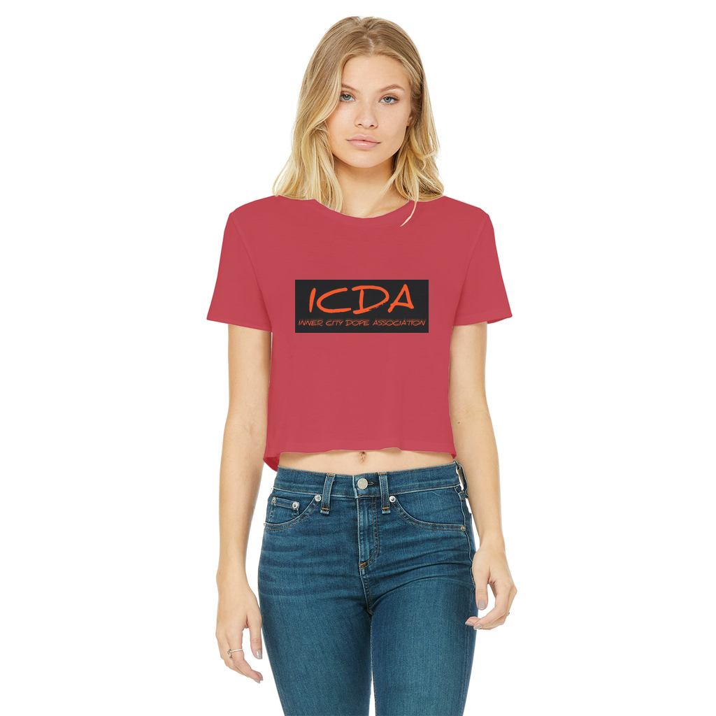 undefined ICDA Women's Cropped Raw Edge T-Shirt