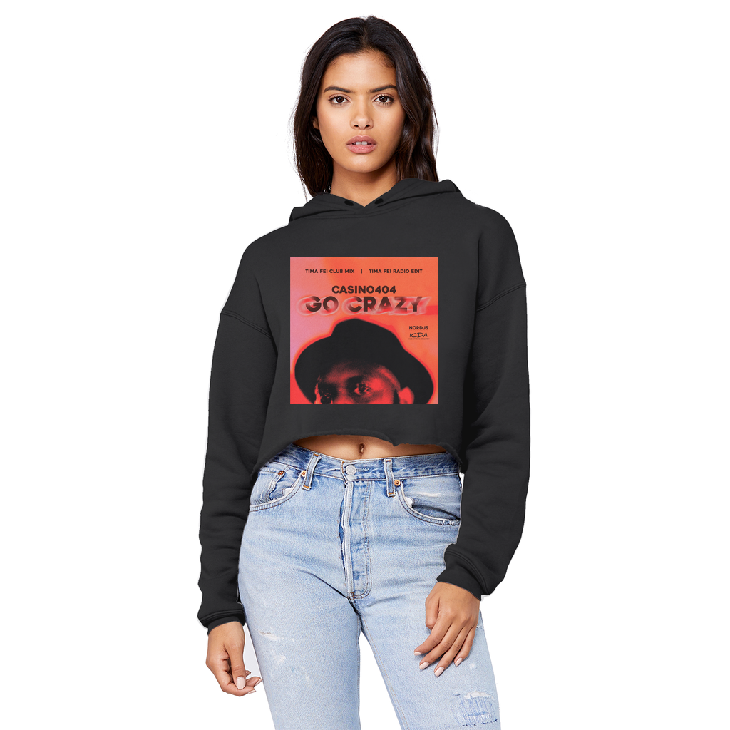 CASINO404/TIMA FEI GO CRAZY FAN GEAR Unisex Cropped Raw Edge Boyfriend Hoodie