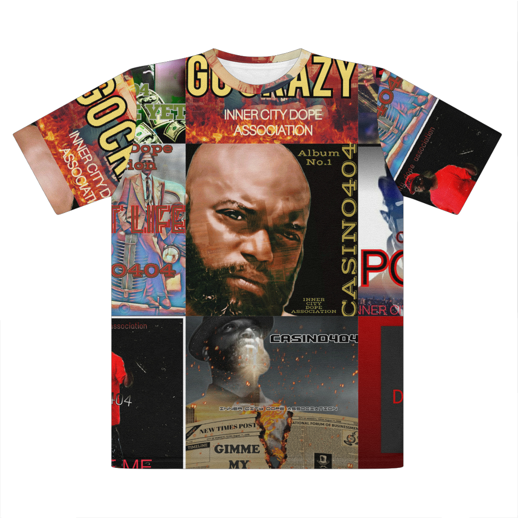 CASINO404 Album #1 Collection Premium Cut and Sew Sublimation Unisex T-Shirt