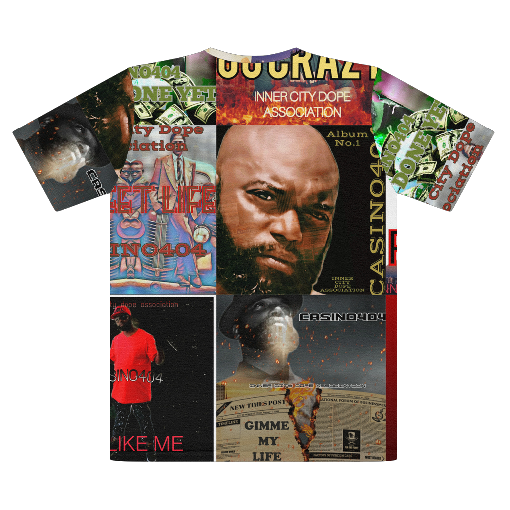 CASINO404 Album #1 Collection Premium Cut and Sew Sublimation Unisex T-Shirt