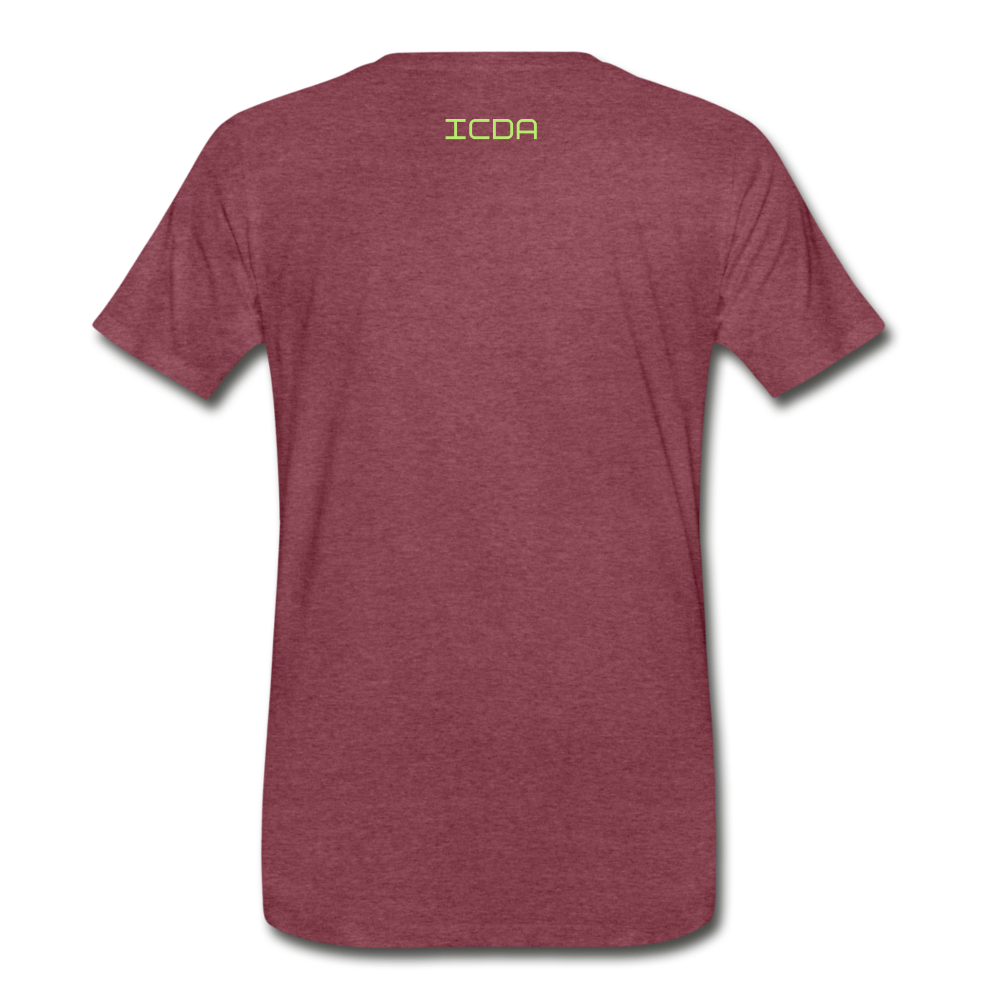 ICDA DRIP CLASSIC Men's Premium T-Shirt - heather burgundy