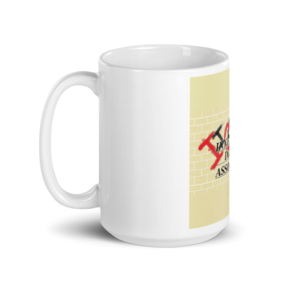 White glossy mug