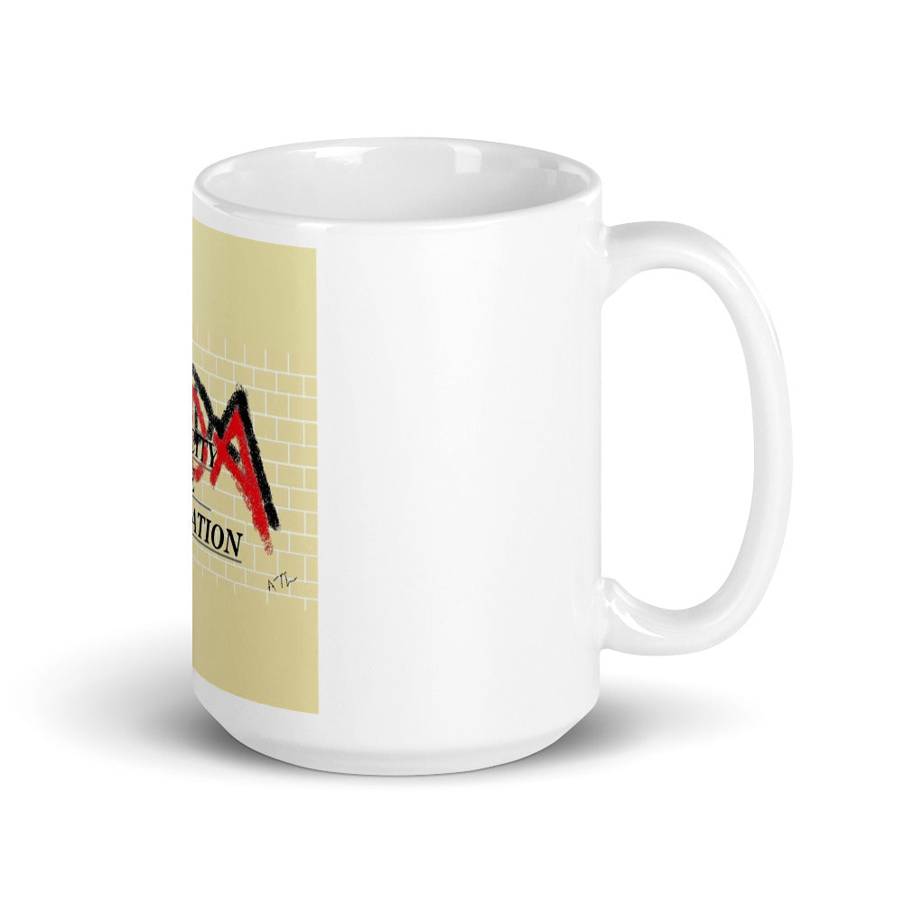 White glossy mug